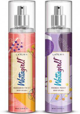 LAYERR Wottagirl Mandarin Twist + French Body Spray - For Women  (60 ml, Pack of 2)