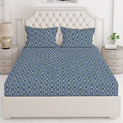 Layers Firenze 100% Cotton Double Size Bedsheet with Pillow Cover Set 140TC Light Weight, All Season Comfort (Ethnic Pattern,Multi)