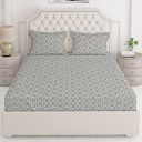 Layers Firenze 100% Cotton Double Size Bedsheet with Pillow Cover Set 140TC Light Weight, Skin Friendly, Moisture Absorbent, All Season Comfort (Ethnic Pattern,Multi)...