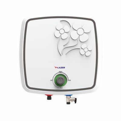 Lazer Cube 10L Storage Water Heater, Whirl Flow Technology, BEE 5 Star, with Installation Kit – White