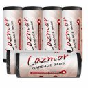 Lazmor Garbage Bags Small 180 Count | 17 x 19 inches | 43 x 48 cm | Black | For Dry & Wet waste | 30 bags/roll (Pack of 6) ...