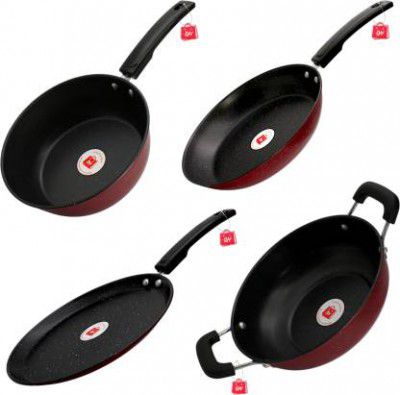 LAZYwindow LAZYwindow Nonstick Cookware Sets - Sauce Pan  (Hard Anodised, Non-stick, Induction Bottom)