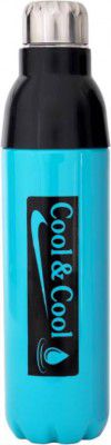 LAZYwindow Premium Quality Cool & Cool Sky Blue Plastic Insulated Water Bottle 1000 ml Bottle (Pack of 1, Blue, Plastic)