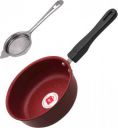 LAZYwindow Superior Quality Nonstick Baby Sauce Pan/Frying Pan & Tea Stainer (Hard Anodised, Non-stick, Induction Bottom)...