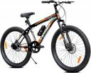LEADER Beast 26T with Front Suspension and Disc Brake Mountain Cycle (Single Speed, Black, Only Front Suspension)...