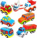 Learn With Fun Unbreakable Pull Back Texi Car Truck Bus Plane Toy for Boys girls Kids  (Multicolor, Pack of: 7)...