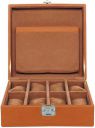 Leatherworld Watch Box 8 Watch Organizer Storage Case (Tan, Holds 8 Watches)...