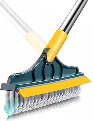Leawall Bathroom Cleaning Brush with Wiper,