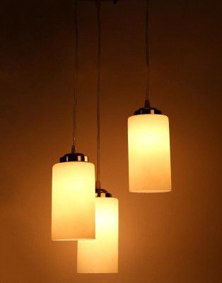 LED Compatible Pendant Ceiling Lamp Hanging Light of 3 Decorative Lamp Shade in One Round Fitting by Somil