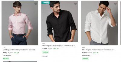 Flipkart : Lee Casual Shirts | Starts At Rs.439