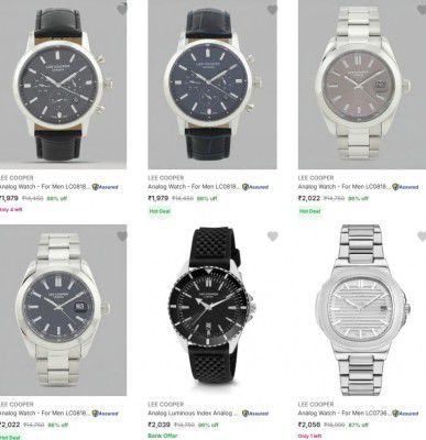 Upto 87% OFF On Lee Cooper Watches For Men & Women
