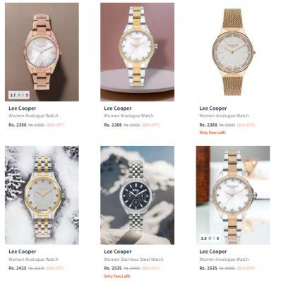 Myntra : Upto 81% OFF ON | Lee Cooper Watches