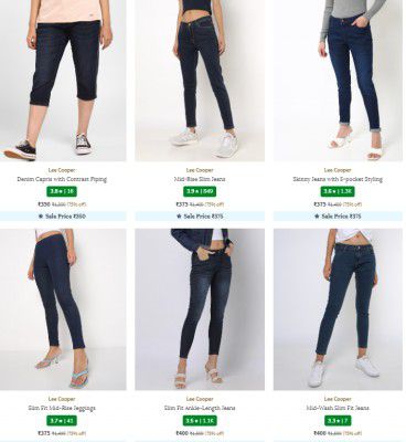 Ajio : Lee Cooper Women's Jean's Upto 70% Off | Starts ₹450