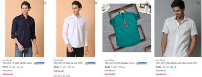 Lee Cross Casual Shirts Starts at Rs 379