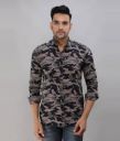 LEE  Men Slim Fit Striped Spread Collar Casual Shirt...