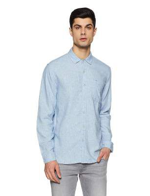 Lee Men's Solid Slim Fit Casual Shirt