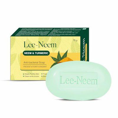Lee-Neem Neem & Turmeric Soap- Pack of 4 (75g each), For Men and Women