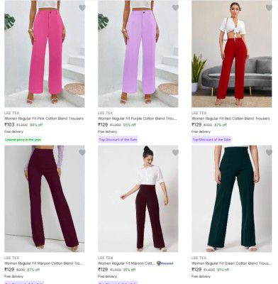 Lee Tex Womens Trousers Start @ 103