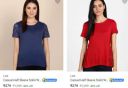 Lee Womens Tops Upto 80% Off...