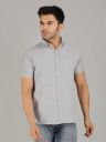 Leemarts&nbsp;Men Regular Fit Self Design Slim Collar Casual Shirt...