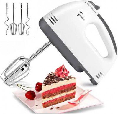 Leemoza 260 W White Electric Whisk, Hand Blender (Electric Hand Blender for Egg, Lassi, Cakes, Ice-Cream, 7 Speed Control)