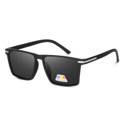 Legend Eyewear Polarized Sunglasses Classic 100% UV Protection Reflective Large Square for Men&Women (Black/Black)