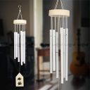 LEIGARF Wind Chime 6 Pipes Rods Garden Balcony Wall Decorative ||30 Inch (Silver)...