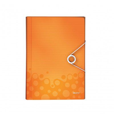 Leitz Wow PP Premium Project File Folder with 6 Expanding Compartments, Orange Metallic (200 Sheets Capacity)
