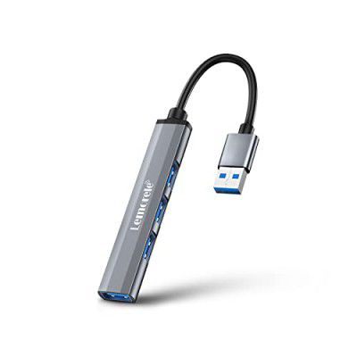 Lemorele USB 3.0 Hub, USB Hub with 4 Ports, Aluminium Multiport USB