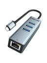 Lemorele USB C Hub - USB C Adapter, Aluminium USB C Hub with 10/100 Mbps Ethernet, 1 USB 3.0, 2 USB 2.0, USB C Adapter for MacBook Air/Pro M1, iPad M1, Windows, Chromebook, Lenovo, HP, Dell...