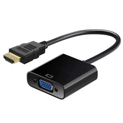 Len Bon Amis HDMI to VGA, Gold-Plated Adapter Converter (Male to Female) Black