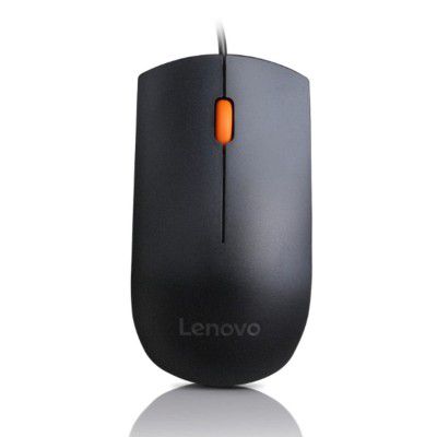 Lenovo 120 Wired Plug & Play USB Mouse, High Resolution 1600 DPI Optical Sensor (GY51L52636)