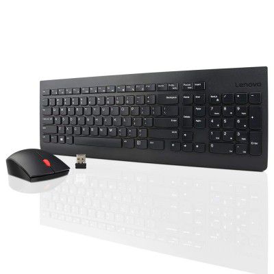 Lenovo 510 Wireless Keyboard and Mouse Set, 2.4 GHz Nano USB Receiver, Full Size, Island Key Design, Left or Right Hand, 1200 DPI Optical Mouse, GX30N81775