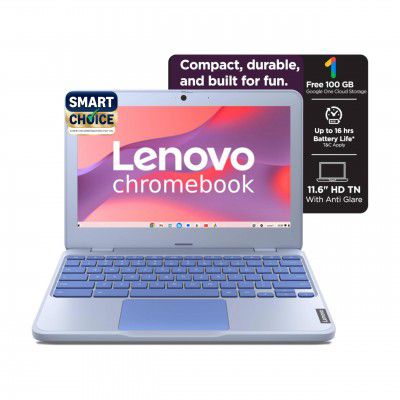 Lenovo Chromebook Intel Celeron N4500 (4GB RAM/64GB /11.6"/Blue/1.21Kg), 82UY0014HA