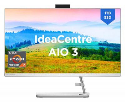 Lenovo IdeaCentre AIO 3 AMD Ryzen 7 7730U F0FY00N8IN All-in-One Desktop (16GB RAM + 1TB SSD)