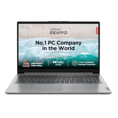 Lenovo IdeaPad 1 AMD Ryzen 7 5700U 15.6" HD Thin and Light Laptop (16GB/512GB SSD) 82R400EHIN