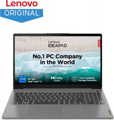Lenovo IdeaPad Slim 3 Intel Core i7 12th Gen 1255U - (16 GB/512 GB) 15IAU7 Thin and Light Laptop  (15.6 Inch, 1.63 Kg)