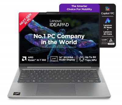 Lenovo IdeaPad Slim 5 AMD Ryzen AI 7 350 (24GB RAM/1TB SSD), 83HX009DIN AI Laptop