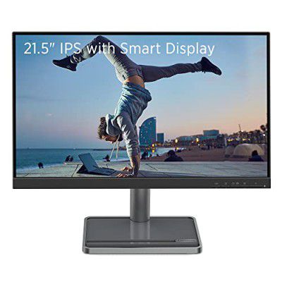 Lenovo L-Series (22 inch) 1920 X 1080 Pixels FHD IPS Ultraslim Monitor |16.7 Mn Colors, 75Hz, 4ms, AMD FreeSync, HDMI, TUV Eye Comfort & Low Blue Light, Black