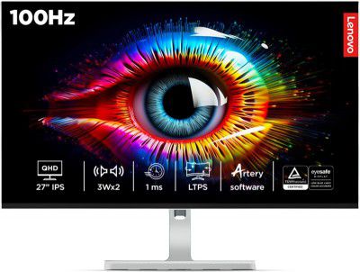 Lenovo L-Series (27") Quad HD LED Backlit IPS Panel | Smart Display Monitor (L27q-4A) 