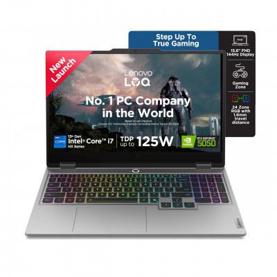 Lenovo LOQ, 13th Gen Intel Core i7 13700HX, RTX 5050-8GB, 16GB RAM, 1TB SSD, 83JE00U7IN, AI Gaming Laptop