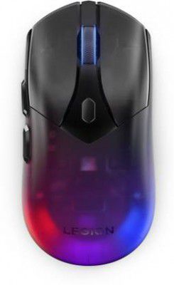 Lenovo M410 Wireless RGB Gaming Mouse Wireless Ambidextrous Laser Gaming Mouse with Bluetooth  (2.4GHz Wireless, Black)