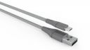 Lenovo Micro USB Tangle-free Aramid fiber braided 1m cable with 4A charging & 480 MBPS data transmission, certified 10000+ bend lifespan, Metallic Grey...