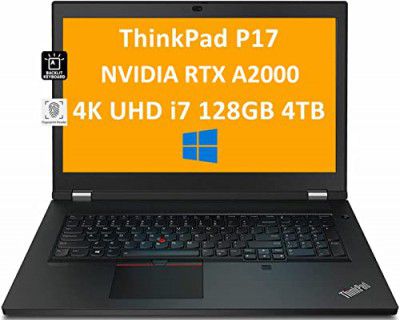 Lenovo ThinkPad P17 Gen 2 17.3" 4K UHD (Intel 8-Core i7-11800H,128GB RAM, 4TB PCIe SSD, NVIDIA RTX A2000 4GB) IPS Mobile Workstation Laptop, 2 x Thunderbolt 4, Backlit KB Fingerprint, Win 11 Pro