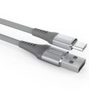 Lenovo USB A to Type-C Tangle-free Aramid fiber braided 1.2m cable, Metallic Grey...