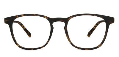 LENSKART BLU | Zero Power Bluecut & Antiglare Computer Eyeglasses | Brown Full Rim Square | For Men & Women | Large | LB E14058