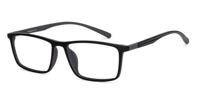 LENSKART BLU | Zero Power Bluecut & Antiglare Computer Eyeglasses | Black Full Rim Rectangle | For Men and Women | Large | LB E14255