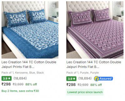 Leo Creation Bedsheets Upto 90% Off Starts At Rs 221