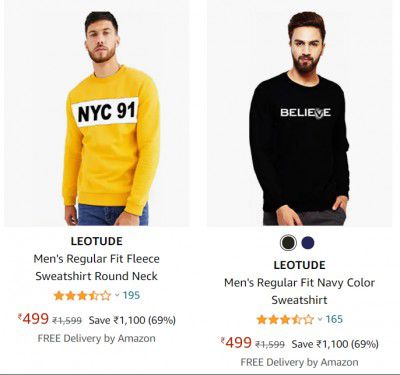 Leotude Men's Hoodie Upto 71% Off
