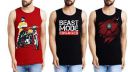 Leotude Men's Sleeveless Cotton T-Shirt Combo Pack of 3...
